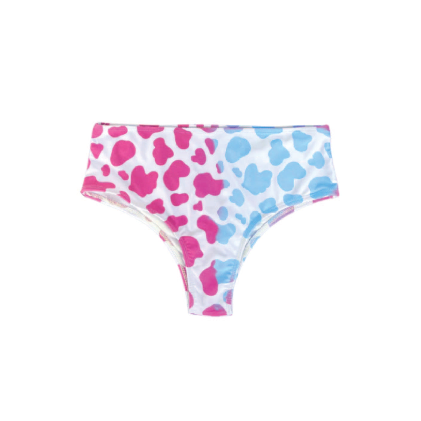 Color Changing Cow Print High Waist Bikini Bottom