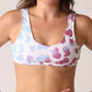 Color Changing Cow Print High Waist Bikini Top